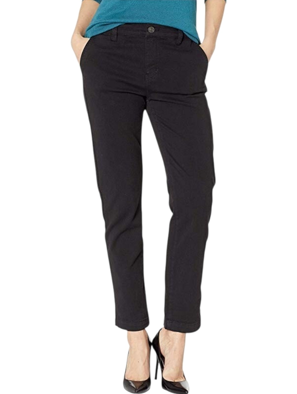 Current Elliott Confidant Black Cropped Trousers Stretch Size 26